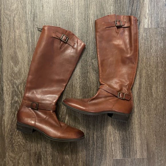 Sam Edelman Tan Leather Boots 9.5 riding boots - Picture 1 of 8